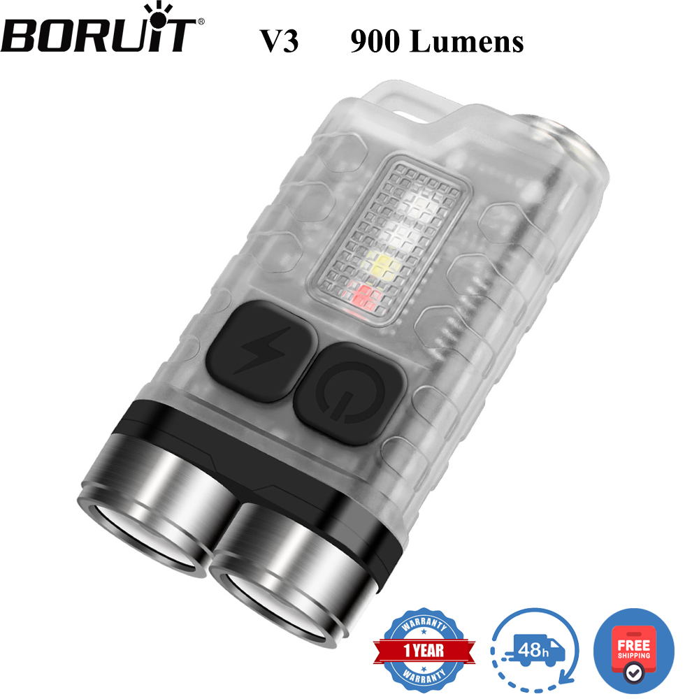 Keychain Flashlight - Lanterna LED Portátil BORUiT V3 900LM