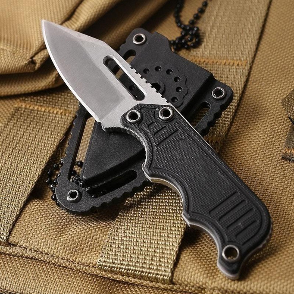 Edc Carry Fixed Blade - Faca de Pescoço Portátil com Bainha