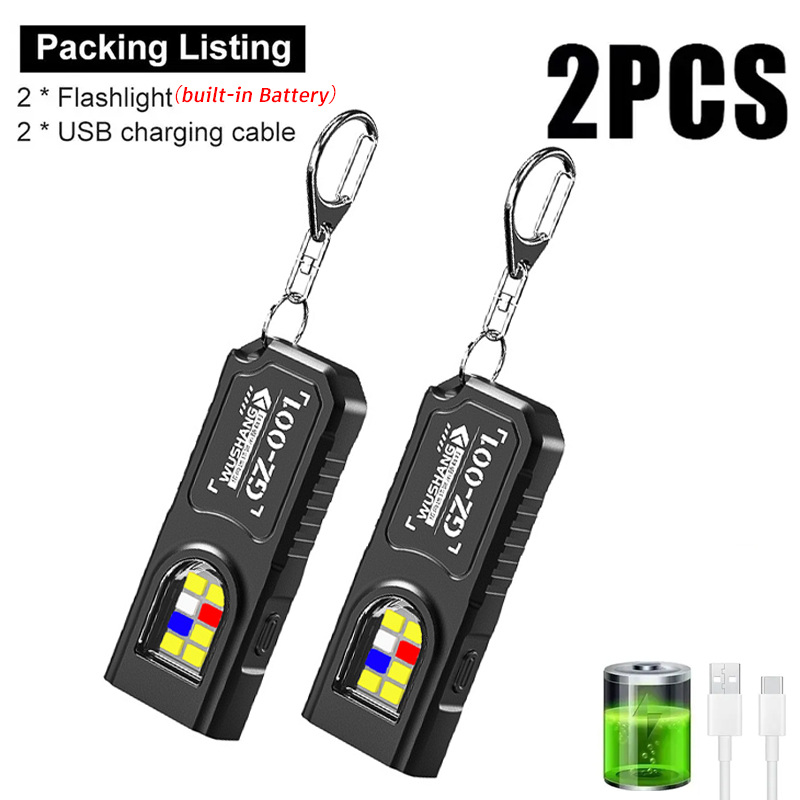 Keychain Flashlight - Lanterna Multifuncional com Chaveiro, Lanterna Mini