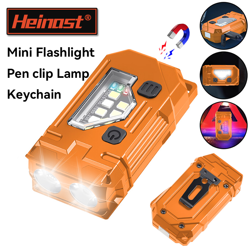 Keychain Flashlight - Mini chaveiro edc lanterna recarregável tocha
