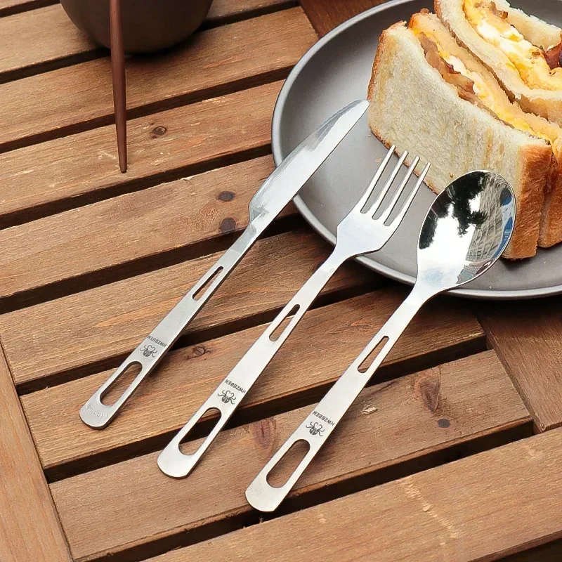 Edc Everyday Carry Knives - HWZBBEN-Titanium Tableware Set, garfo, colher, faca,