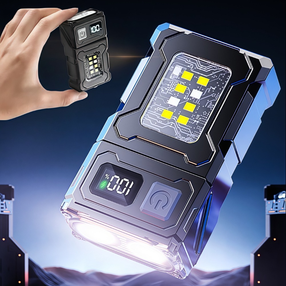 Keychain Flashlight - Lanterna LED Mini Recarregável com Clip