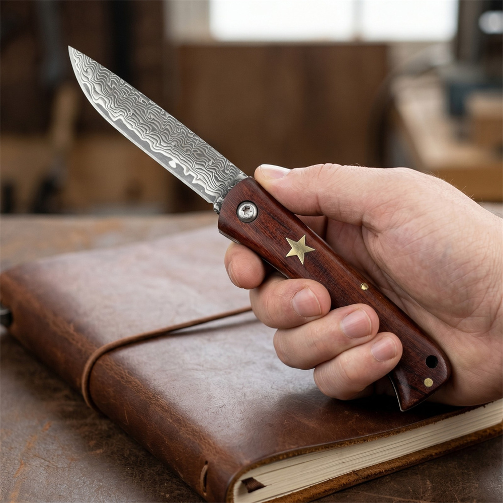 Edc Pocket Carry Fixed Blade - Faca de Bolso Dobrável Compacta para