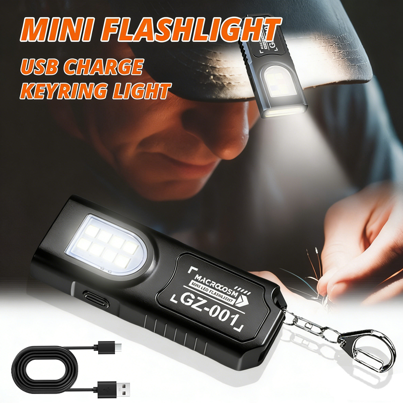 Keychain Flashlight - Lanterna LED tipo chaveiro recarregável tipo