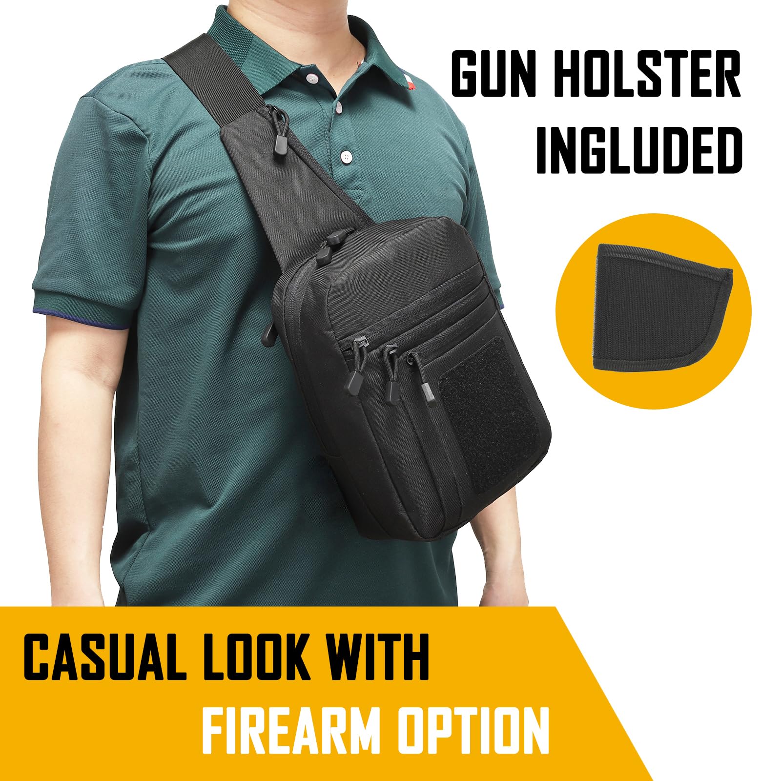 Edc Carry Pouch - Bolsa crossbody de transporte oculta para