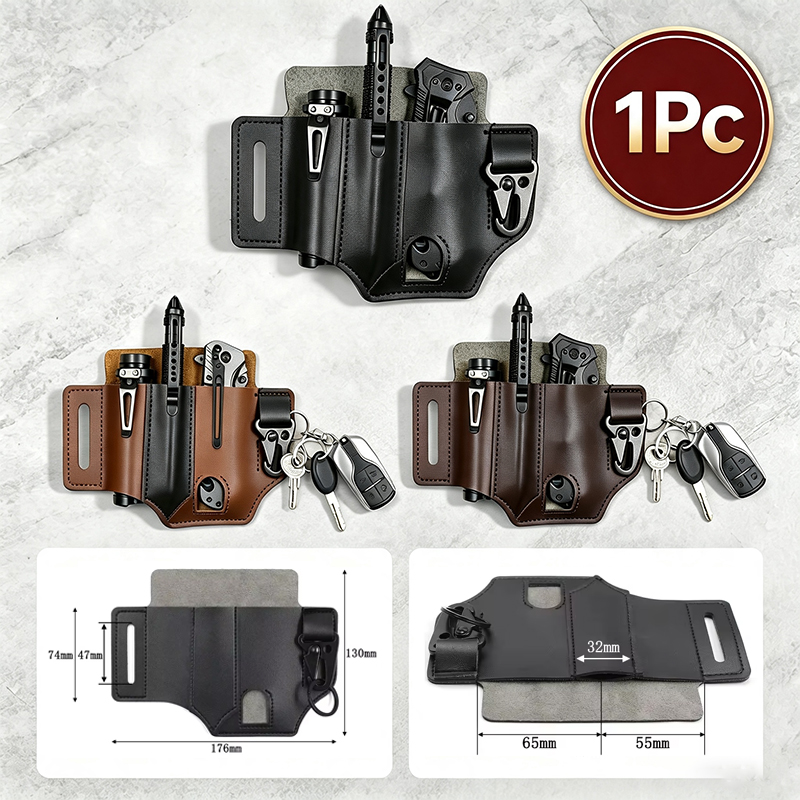 Cabide de cintura de couro por - Edc Carry Pocket Pouch avaliação e preço