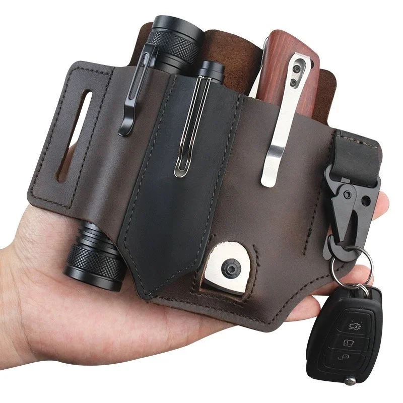 Cabide de cintura de couro por - Edc Carry Pocket Pouch avaliação e preço