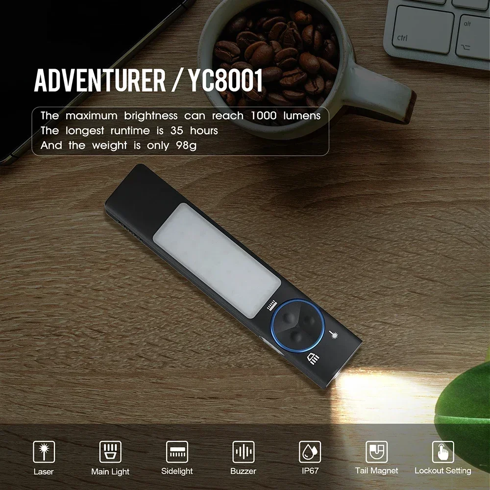Yc8001 1000lm mini lanterna ed - Keychain Flashlight avaliação e preço
