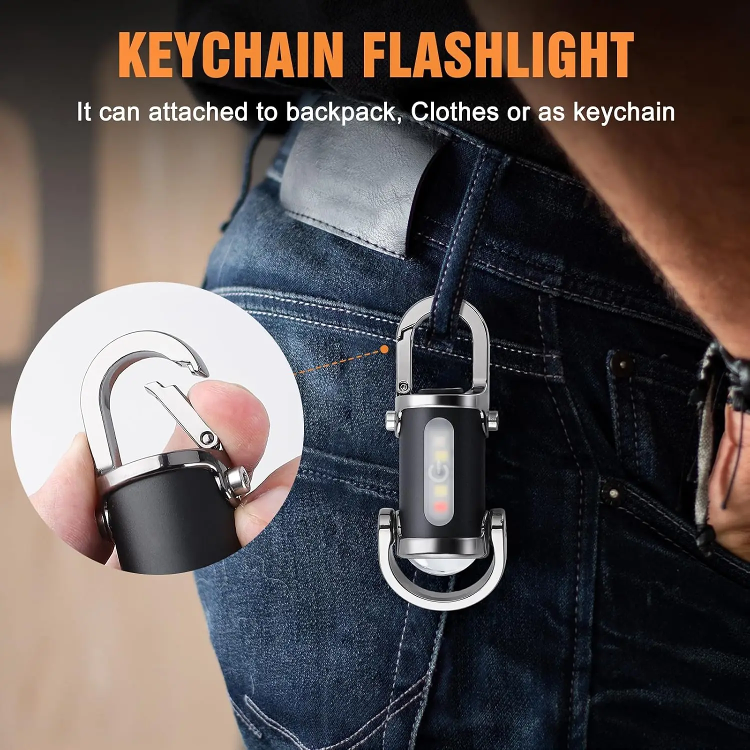 Mini chaveiro lanterna recarre - Keychain Flashlight avaliação e preço