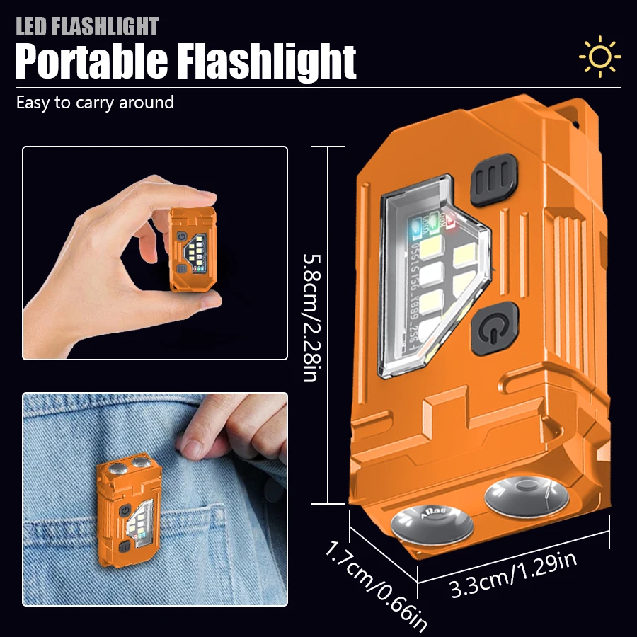Mini chaveiro edc lanterna rec - Keychain Flashlight avaliação e preço