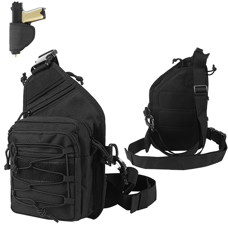Bolsa Tática de Ombro para Tra - Edc Concealed Carry Backpack avaliação e preço