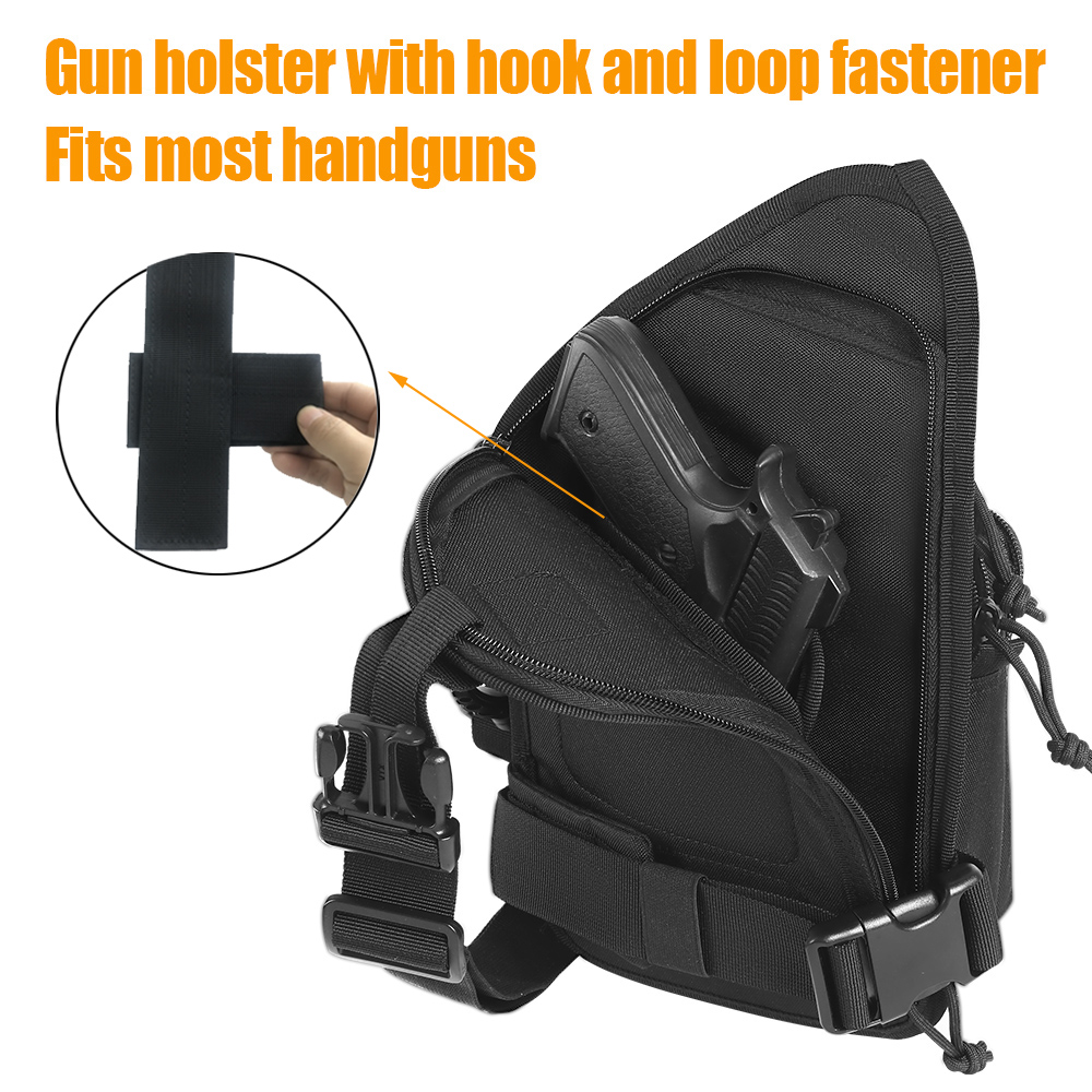 Bolsa Tática de Ombro para Tra - Edc Concealed Carry Backpack avaliação e preço