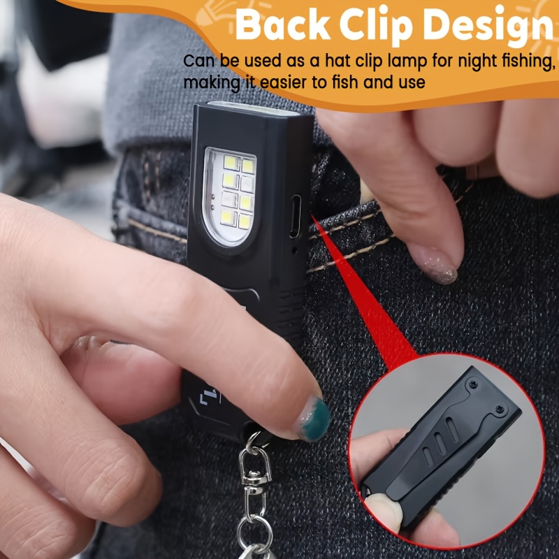 Multifuncional mini cob led ch - Keychain Flashlight avaliação e preço