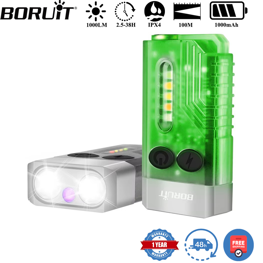 Boruit v10 chaveiro uv led edc - Keychain Flashlight avaliação e preço