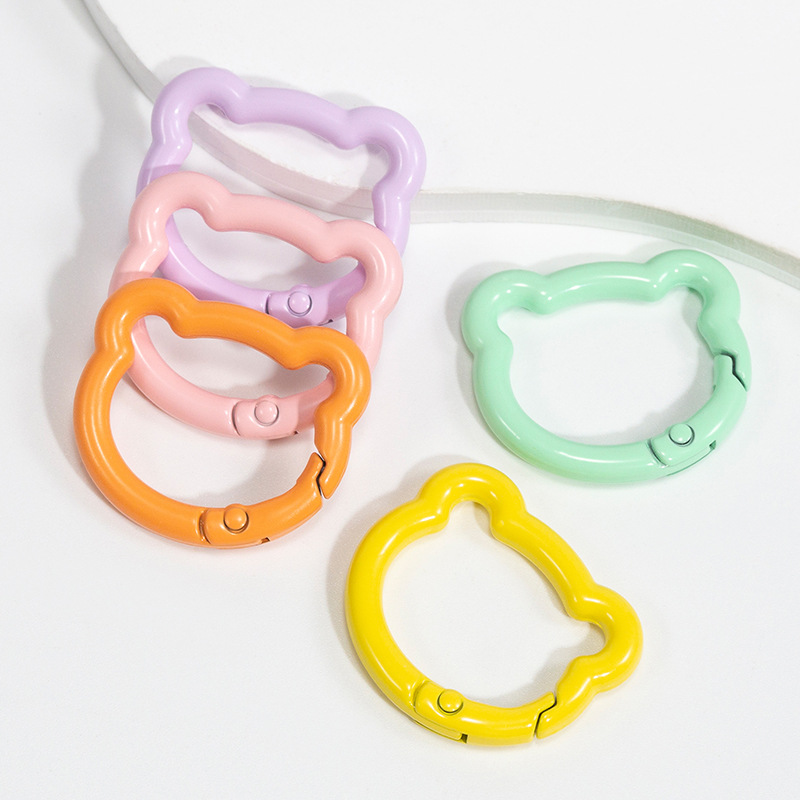 5 pçs bonito coração gato chav - Carabiner Keychain avaliação e preço