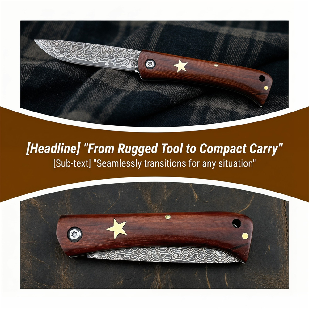 Faca de Bolso Dobrável Compact - Edc Pocket Carry Fixed Blade avaliação e preço