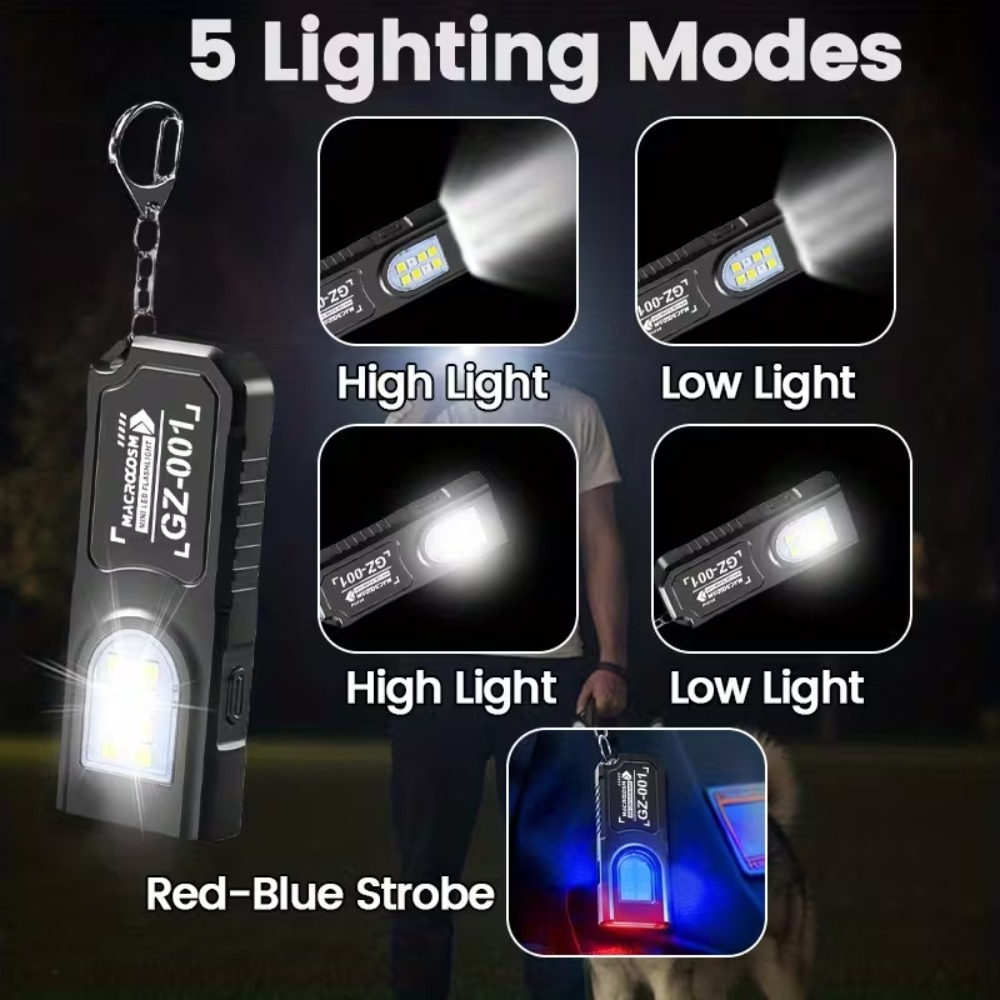 Mini cob led chaveiro lanterna - Keychain Flashlight avaliação e preço